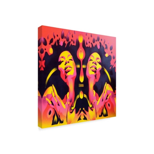 Abstract Graffiti 'Afro Summer' Canvas Art,24x24